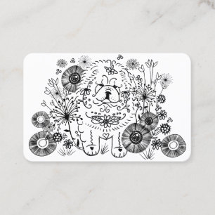 GARDEN DOODLE Chow-affärskort - ANPASSNING Visitkort
