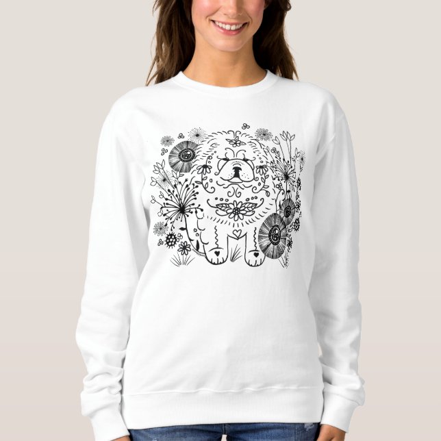 GARDEN DOODLE CHOW - vita skjortor - välj stil T Shirt (Framsida)