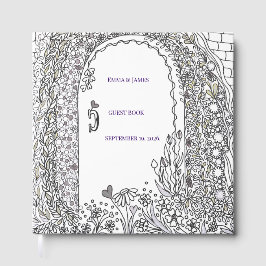 Garden Door Floral Wedding Guest Book Gästböcker