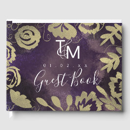 Garden Dreamy Ro Faux Guld Stänk Bröllop Gästböcker