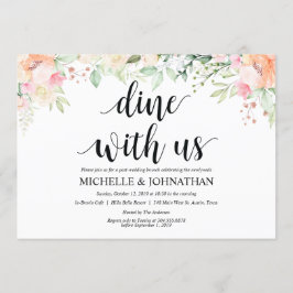 Garden Elegance Blommigt Post Bröllop Brunch Inbju Inbjudningar