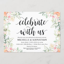 Garden Elegance Blommigt Post Bröllop Brunch Inbju Inbjudningar