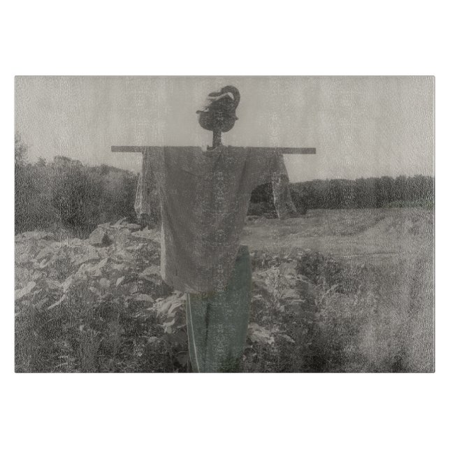 Garden Fågelskrämma i svartvitt (Framsidan)