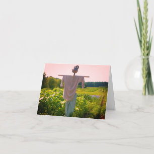 Garden Fågelskrämma Personlig Note Card Tack Kort