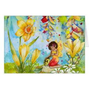 Garden Fairy Birthday Card OBS Kort