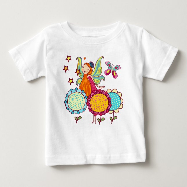 Garden Fairy with Flowers T-shirt (Framsida)