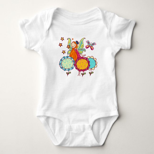 Garden Fairy with Flowers Tee Shirt (Framsida)