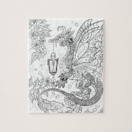 Garden Fe Dragon Färg Ditt eget pussel