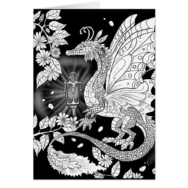 Garden Fe Dragon Hälsningskort (Framsidan)