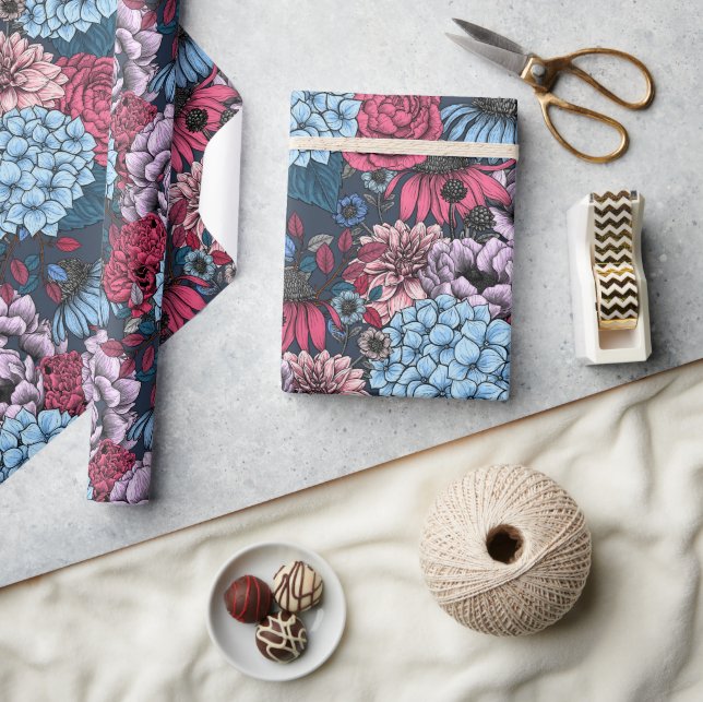 Garden florals presentpapper (Hantverk)