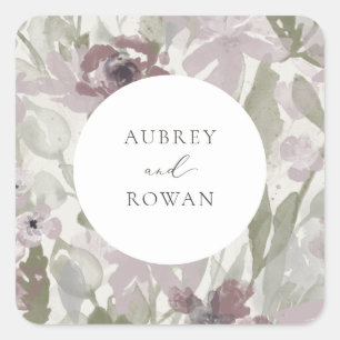 Garden Flourish Square Sticker Fyrkantigt Klistermärke