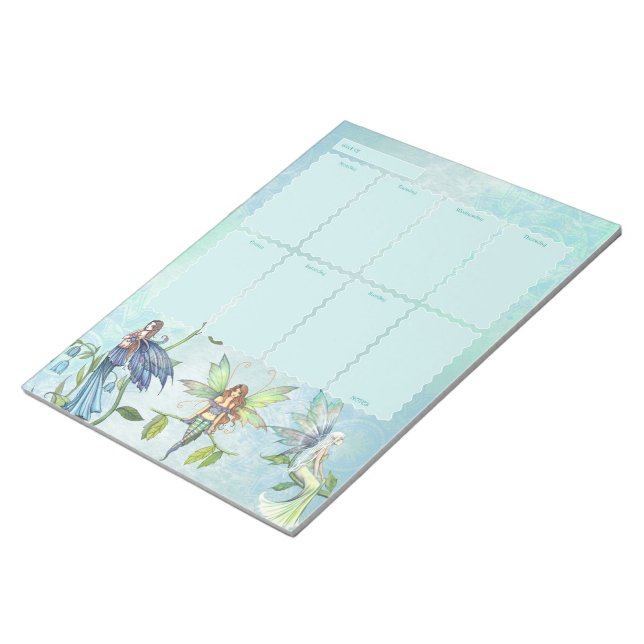 Garden Flower Älvors Weekly Planner Anteckningsblock (Vinklad)