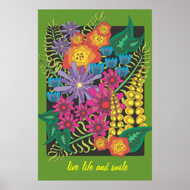 Garden Flower Bouquet Poster (Framsidan)