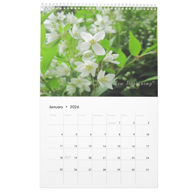 Garden Flower Calendar Kalender (Jan 2026)