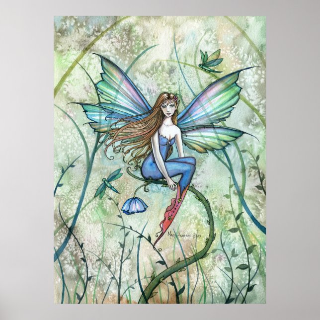 Garden Flower Fairy Poster Print by Molly Harrison (Framsidan)