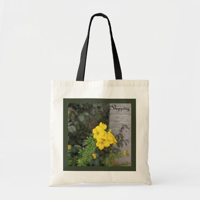 Garden Flower Tote Bag Tygkasse (Framsidan)