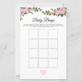 Garden Flowers Baby Bingo Baby Shower Game