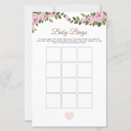 Garden Flowers Baby Bingo Baby Shower Game