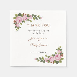 Garden Flowers Baby Shower Tack Pappersservett