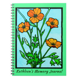 Garden Flowers Beepsaké Personal Memory Journal Anteckningsbok