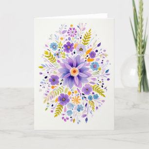 Garden Flowers Bloom Art Helgkort