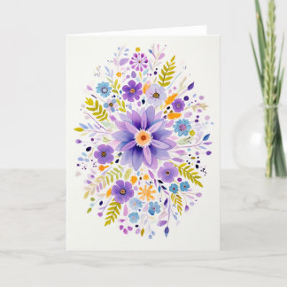 Garden Flowers Bloom Art Helgkort