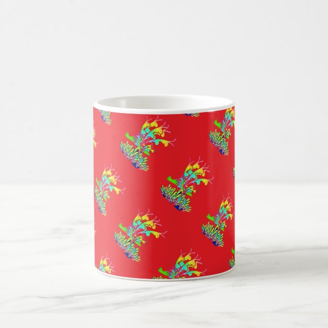 Garden Flowers Diagonal Red Kaffemugg (Center)