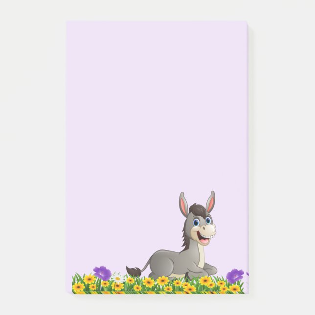 Garden Flowers Donkey Post-it Block (Framsida)