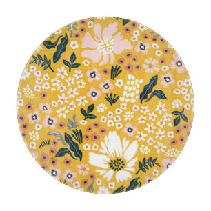 Garden Flowers: Gult Vintage Charm.