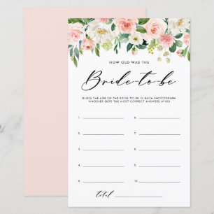 Garden Flowers hur gammalt var Bride Shower Game?