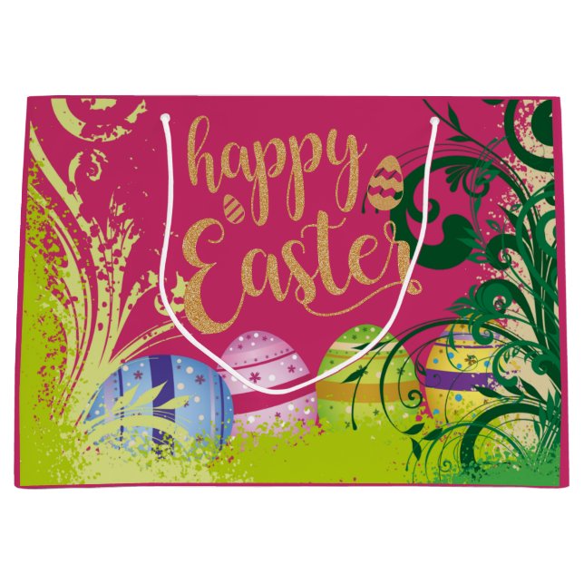 Garden Flowers Påskäggs Large Gift Bag (Framsidan)