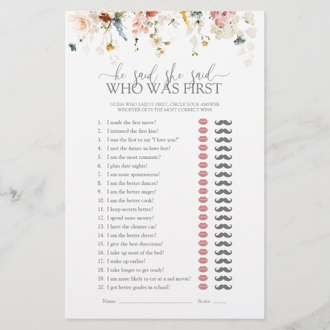 Garden Flowers sa att hon sa Möhippa Game (Framsida)