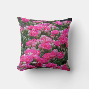 Garden Flowers Söt Rosa Blooms Blommigt Kudde