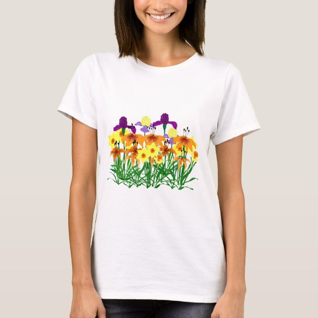Garden Flowers Tshirt T Shirt (Framsida)