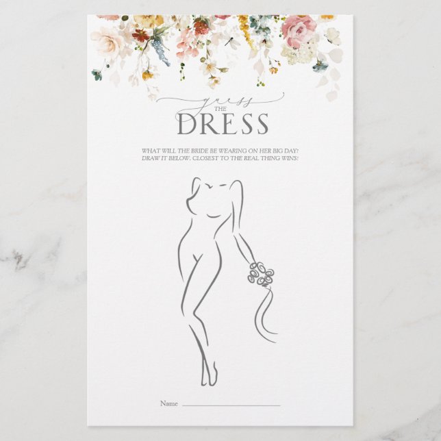 Garden Flowers Watercolor Möhippa Game (Framsida)