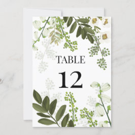 Garden Foliage Botanical Greenery Bordsnummer