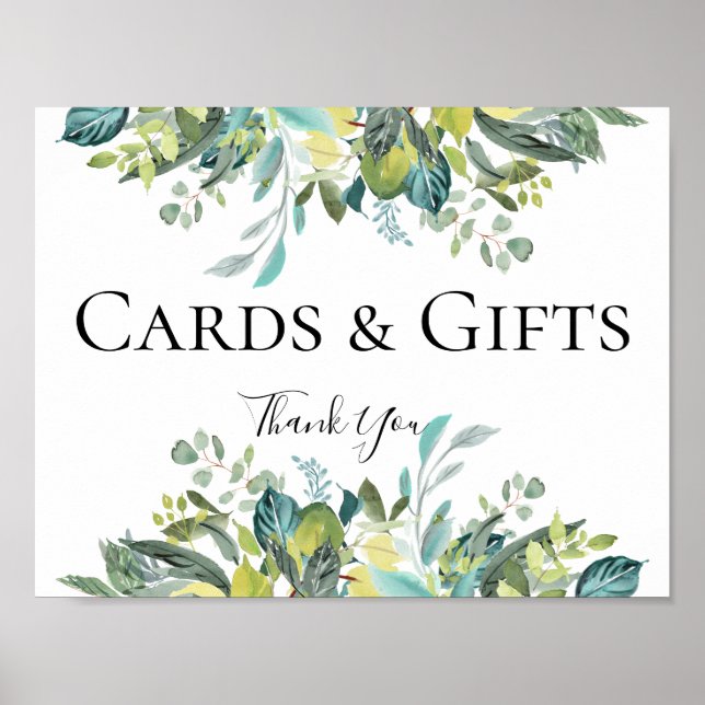 Garden Foliage Bouquet Bröllop Poster (Framsidan)