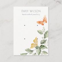 Garden Foliage Butterflies 2 Stud Earring Visning