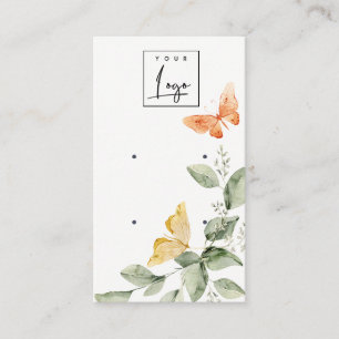 Garden Foliage Butterfly Logotyp Stud Earring Visn Visitkort