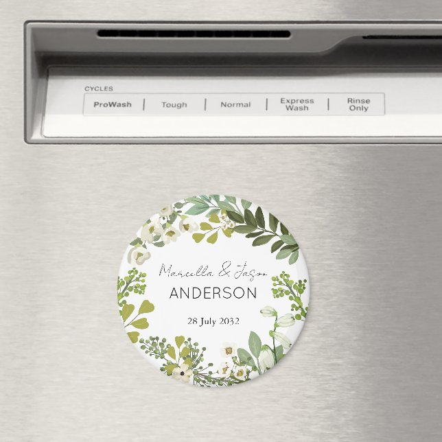 Garden Foliage Greenery Wandey Bröllopsfest Magnet (In Situ (Dishwasher))