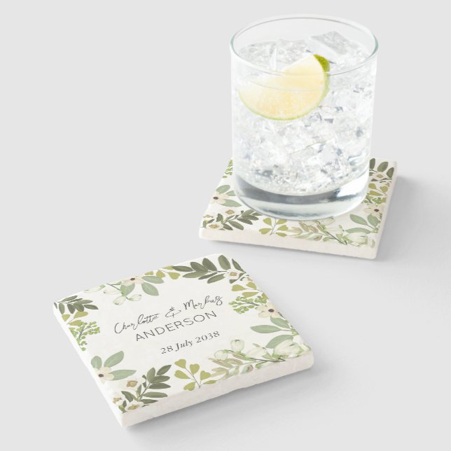 Garden Foliage Greenery Wandey Bröllopsfest Papper Stenunderlägg (Sidan)