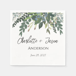 Garden Foliage Nature Greenery Bröllop Pappersservett