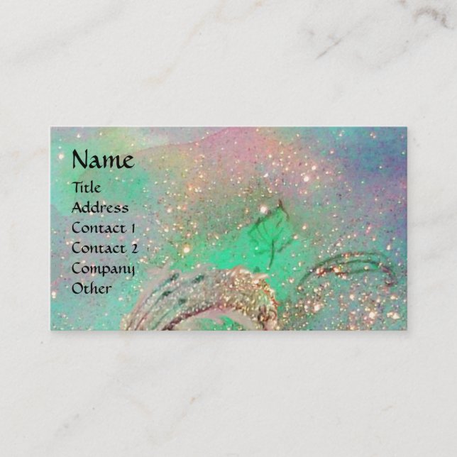 GARDEN FÖR BORTTAPPADEN SHADOWS BUTTERFLY MONOGRAM VISITKORT (Framsida)