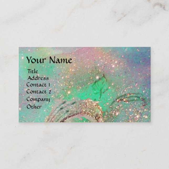 GARDEN FÖR BORTTAPPADEN SHADOWS BUTTERFLY MONOGRAM VISITKORT (Framsida)