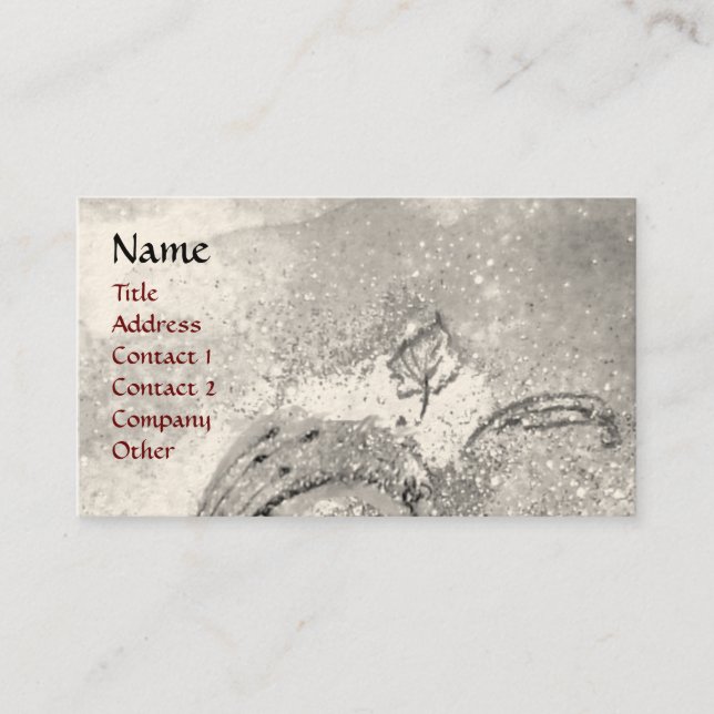 GARDEN FÖR BORTTAPPADEN SHADOWS BUTTERFLY MONOGRAM VISITKORT (Framsida)