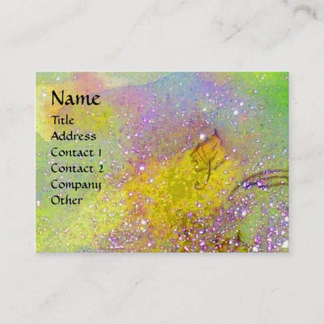 GARDEN FÖR BORTTAPPADEN SHADOWS BUTTERFLY MONOGRAM VISITKORT (Framsida)