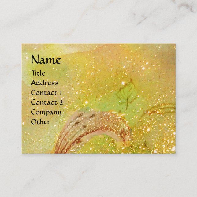 GARDEN FÖR BORTTAPPADEN SHADOWS BUTTERFLY MONOGRAM VISITKORT (Framsida)