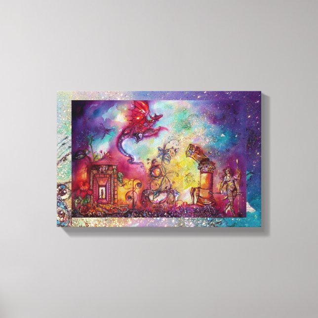 GARDEN FÖR BORTTAPPADEN SHADOWS FLYING RED DRAGON CANVASTRYCK (Framsida)