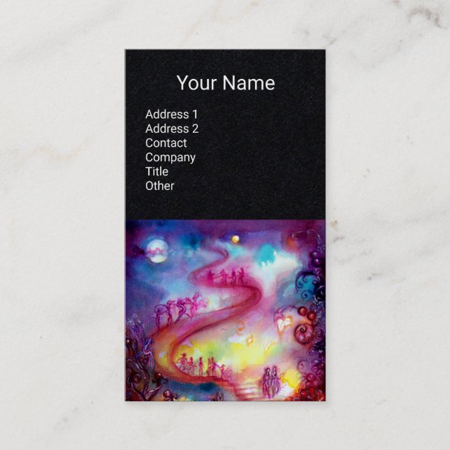 GARDEN FÖR BORTTAPPADEN SHADOWS,MAGIC TRAPPOR Red  Visitkort (Framsida)