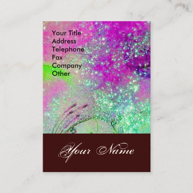 GARDEN FÖR BORTTAPPADEN SHADOWS STAR DUST MONOGRAM VISITKORT (Framsida)